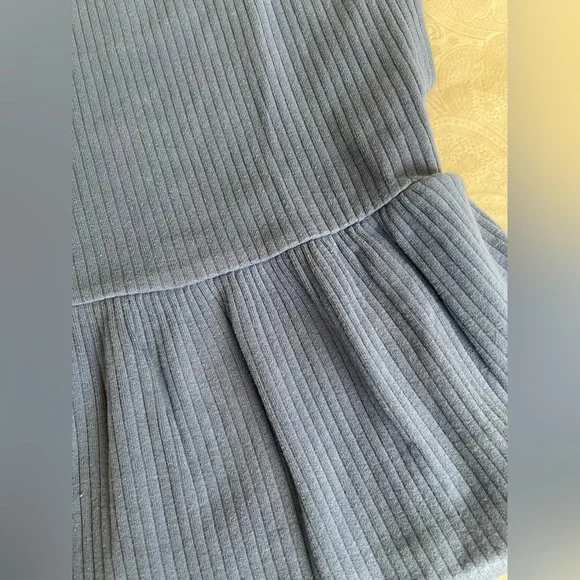 CARTERS Blue Ribbed Top and Shorts Set - Picture 4 of 4